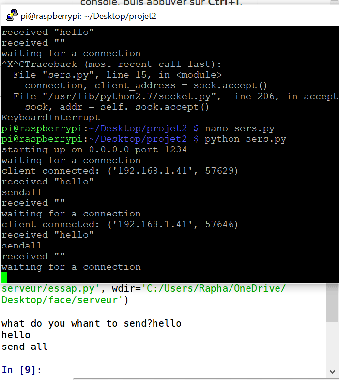 How to send and receive with Python and socket? Stack Overflow