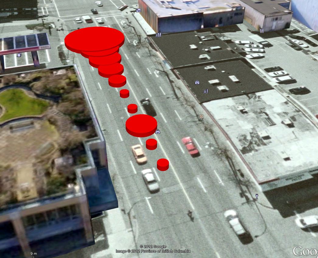 KML for Google Earth How to set Icon size to specific physical