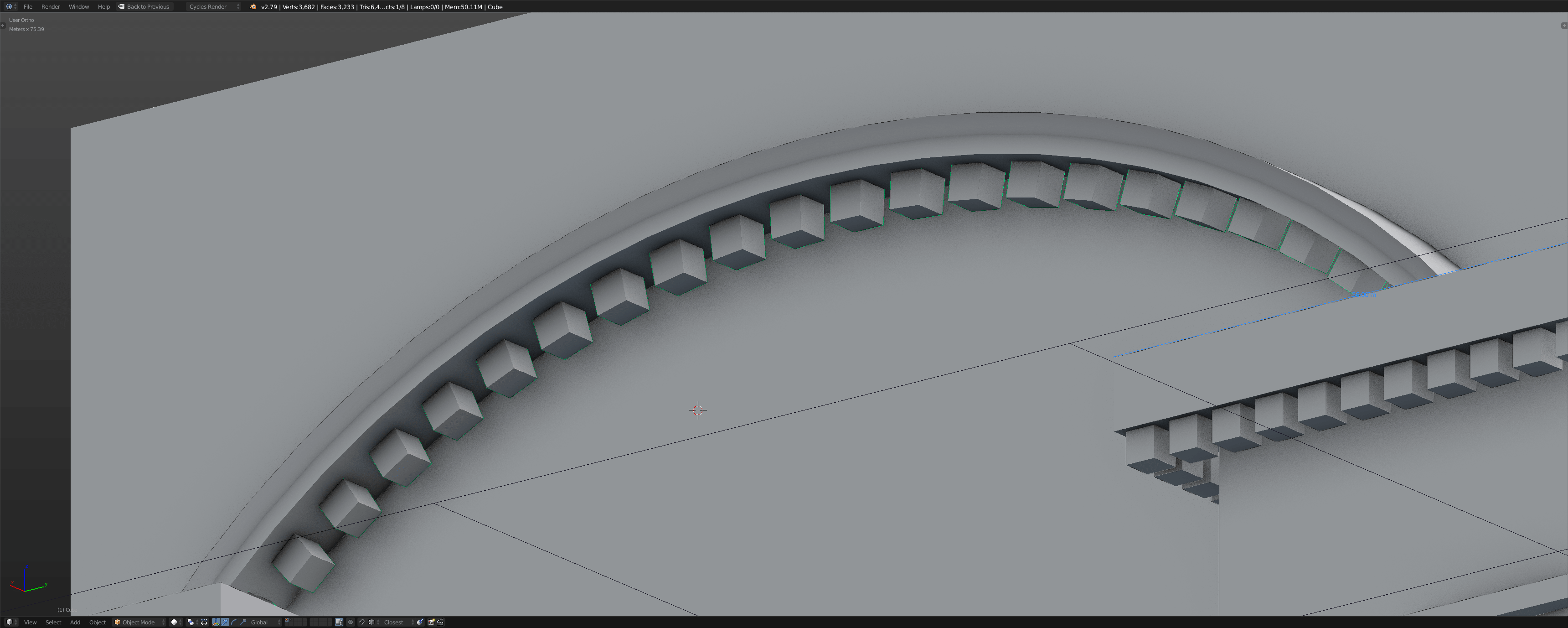 modeling strange black lines on object when rendered Blender Stack
