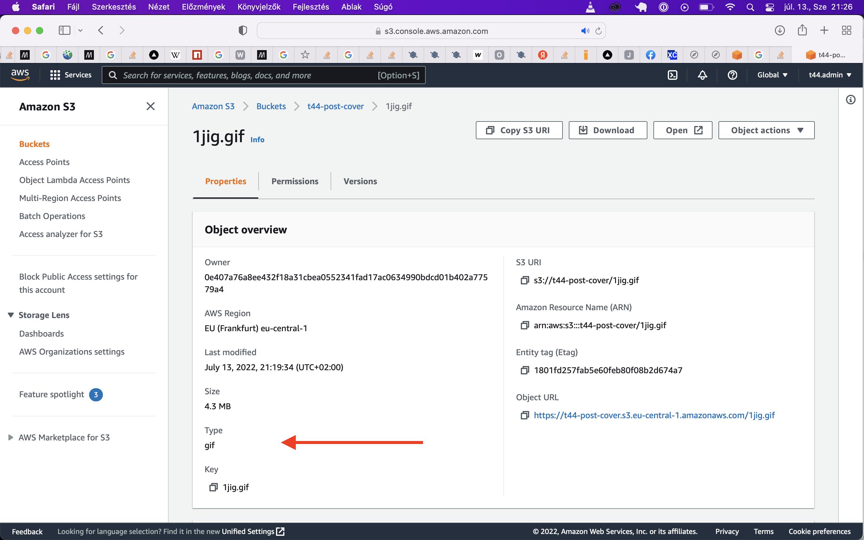 amazon web services How to set content type of an AWS S3 file