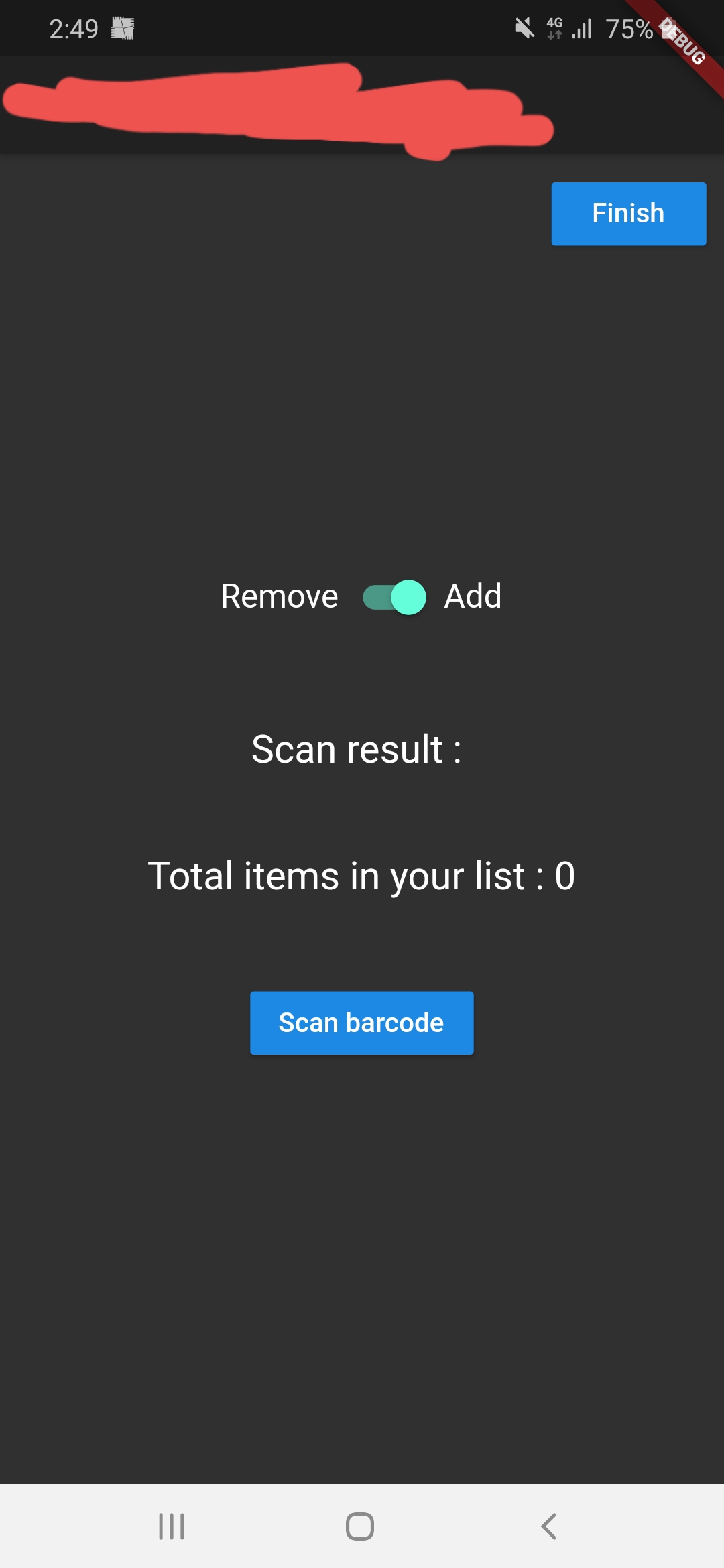 split flutter screen in two parts while using flutter_barcode_scanner