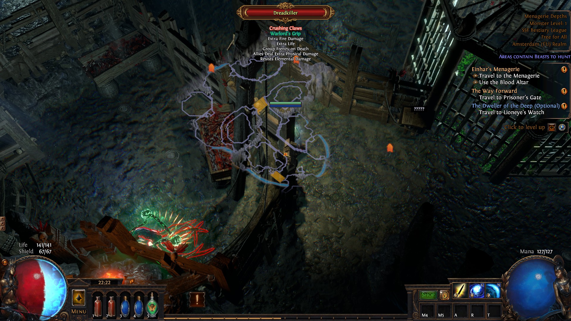 path of exile Does it matter what beasts I offer on the blood altar