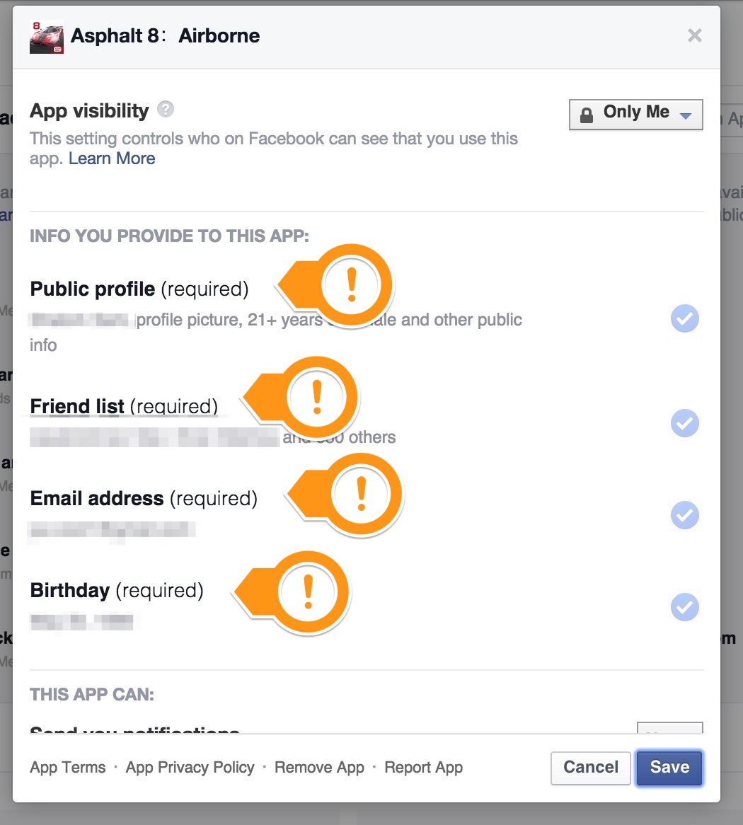 javascript Facebook permissions and null data handling Stack Overflow