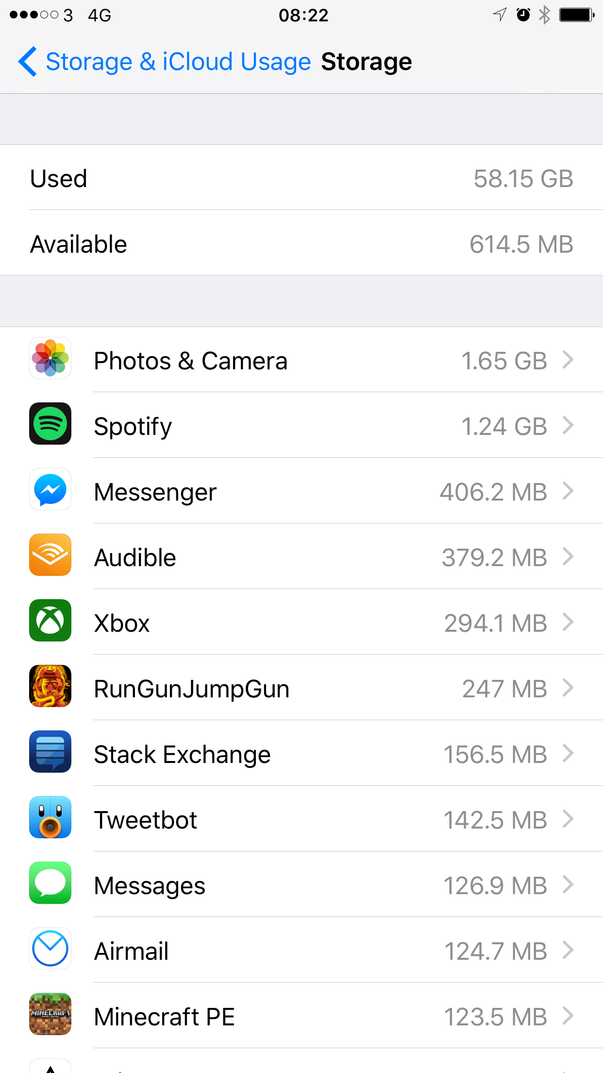 [Solucionado] iphone el iPhone de almacenamiento de la