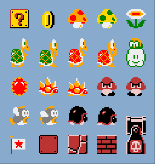 Mario block sprite