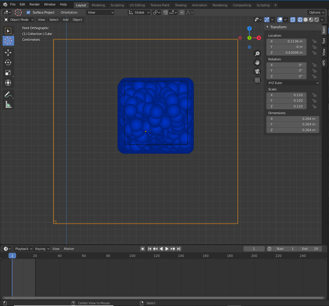 2.82 fluid simulation size (scale) / particles size (scale) Blender