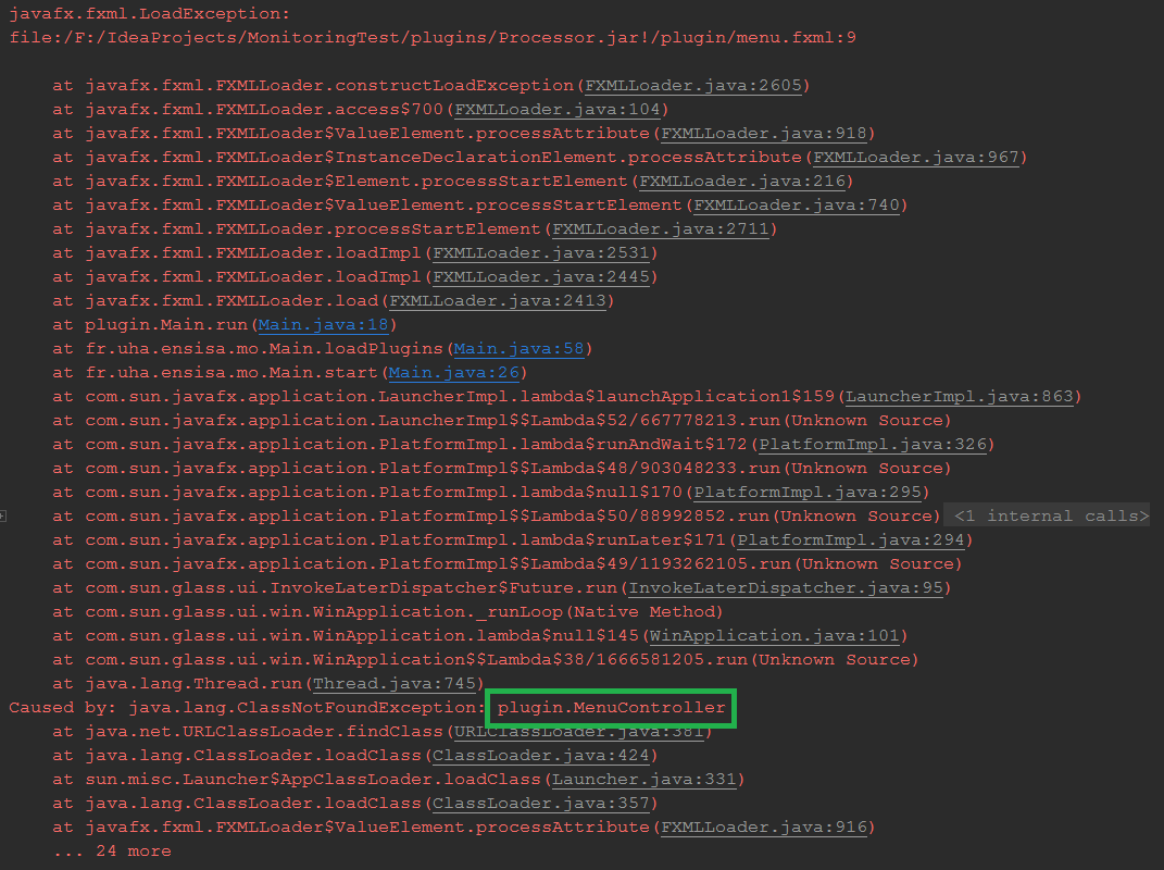 java JavaFX controller class not found at Runtime Stack Overflow