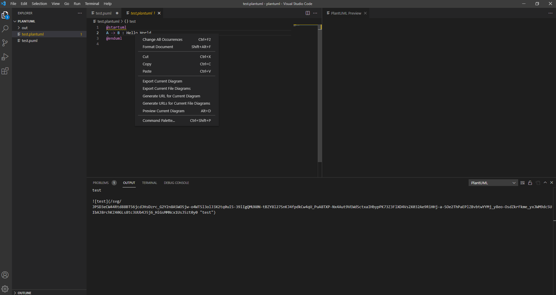 Using PlantUML Preview Feature in VSCode: A Guide - Visual studio code