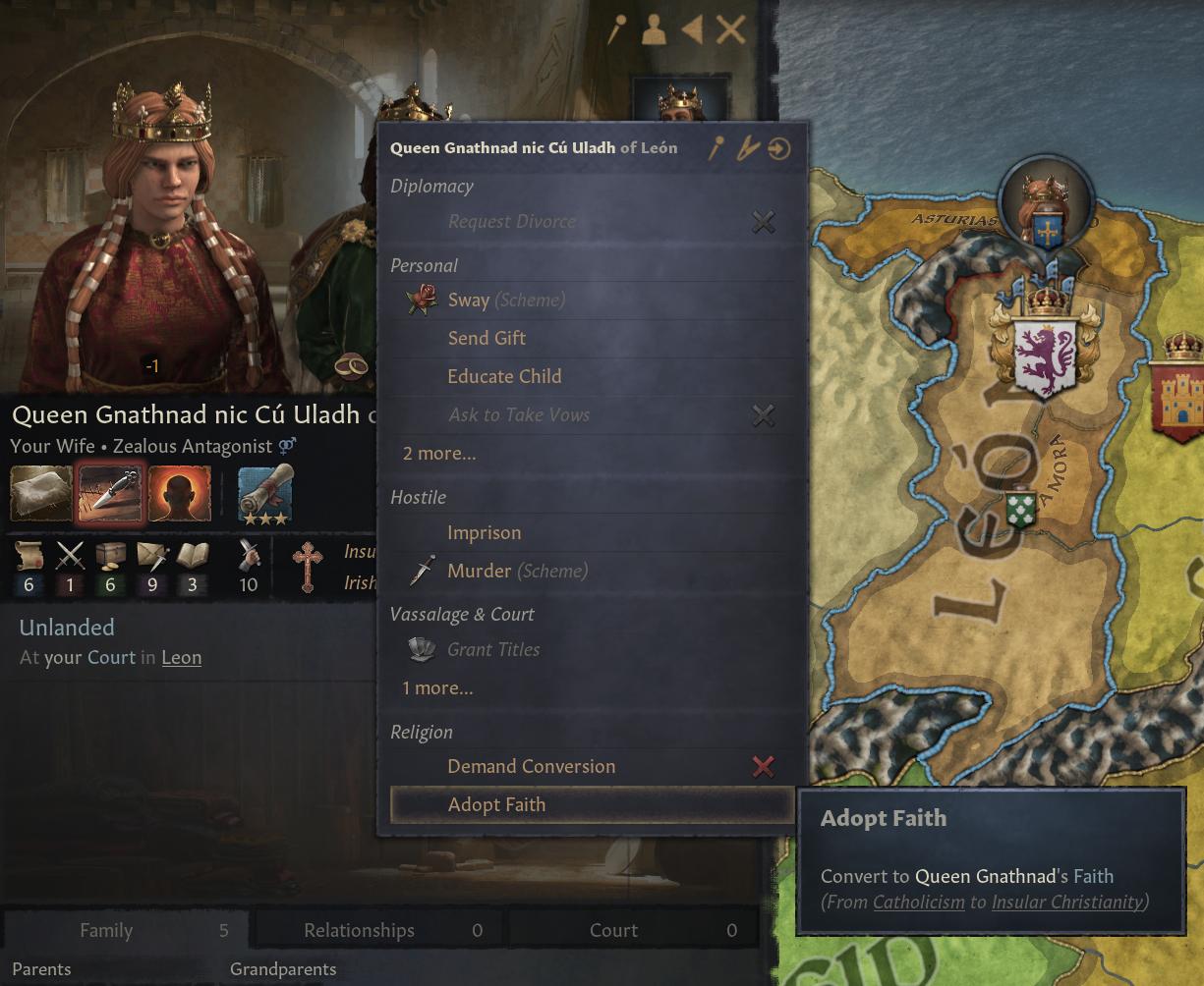crusader kings 3 How to change my character religion? Arqade