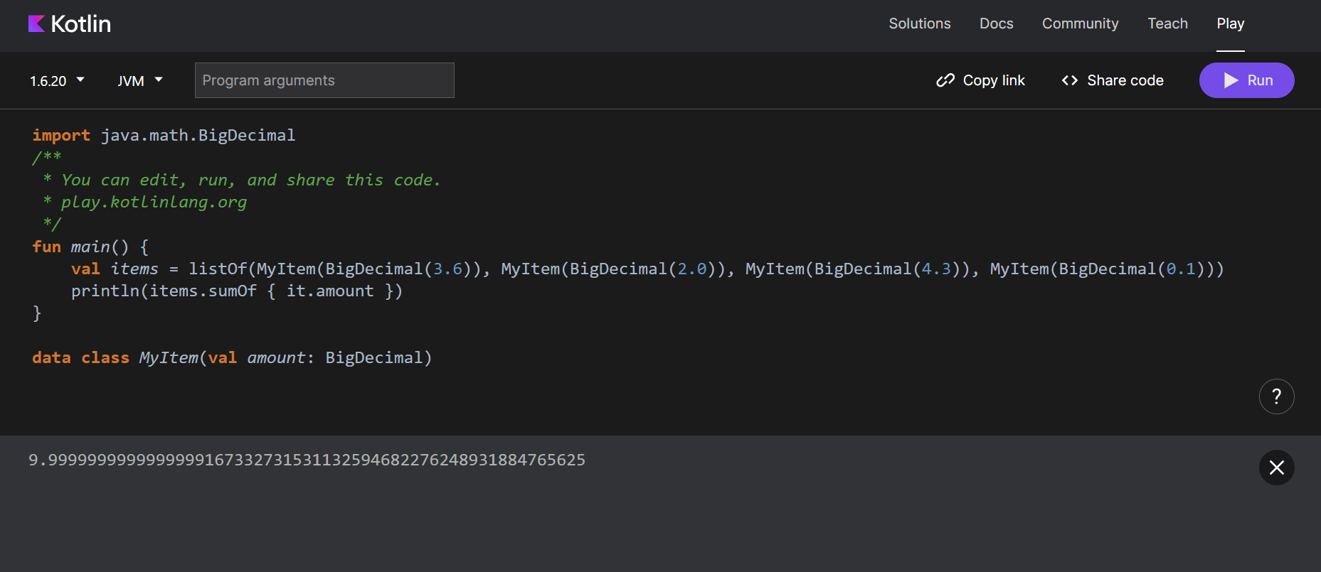 Kotlin sum of Double or BigDecimal return unexpected result AndroidBugFix