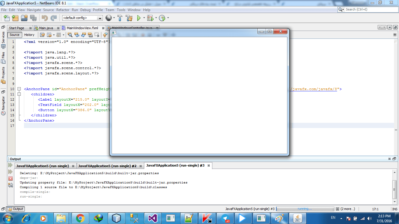 java Not show JavaFx window in my project Stack Overflow