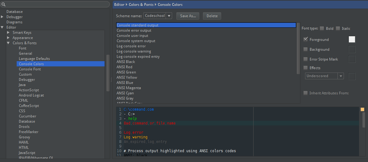 WebStorm Terminal Color Stack Overflow
