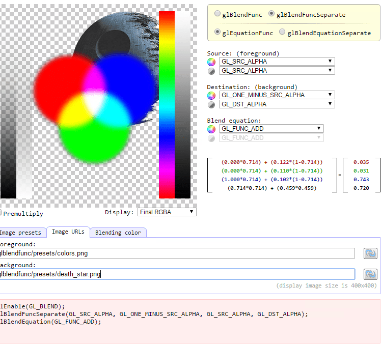 Opengl Default Pipeline Alpha Blending Does Not Make Any Sense For The Alpha Component Cloud Stack Ninja