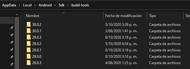 ¿Cómo arreglar error "Failed to find Platform SDK with path platforms