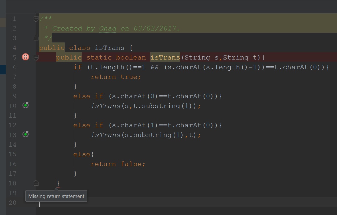 if statement Java Beginner Recursion with boolean Stack Overflow