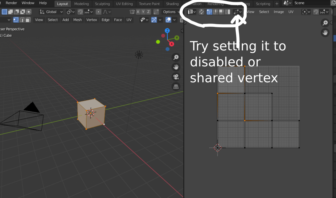 UV Editor It's selecting multiple vertices Blender Stack Exchange