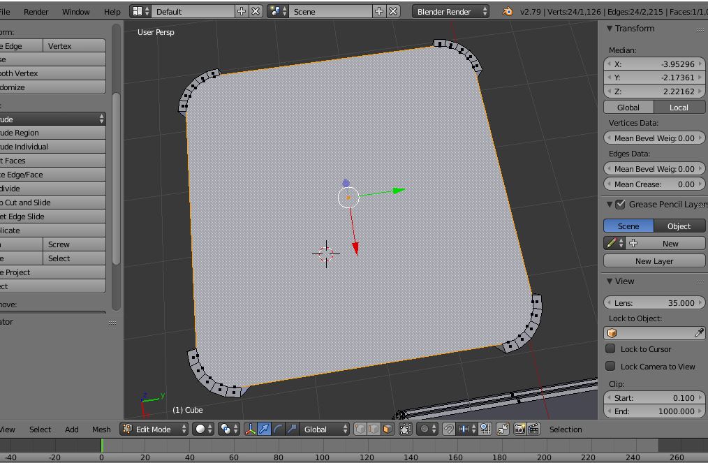 modeling I cannot cut using knife tool to make a polygon with 4