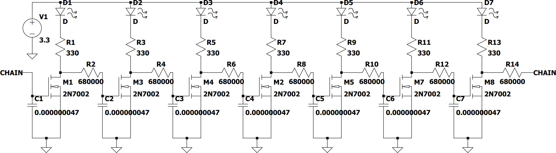 Electronic MOSFETbased ring oscillator not oscillating (but