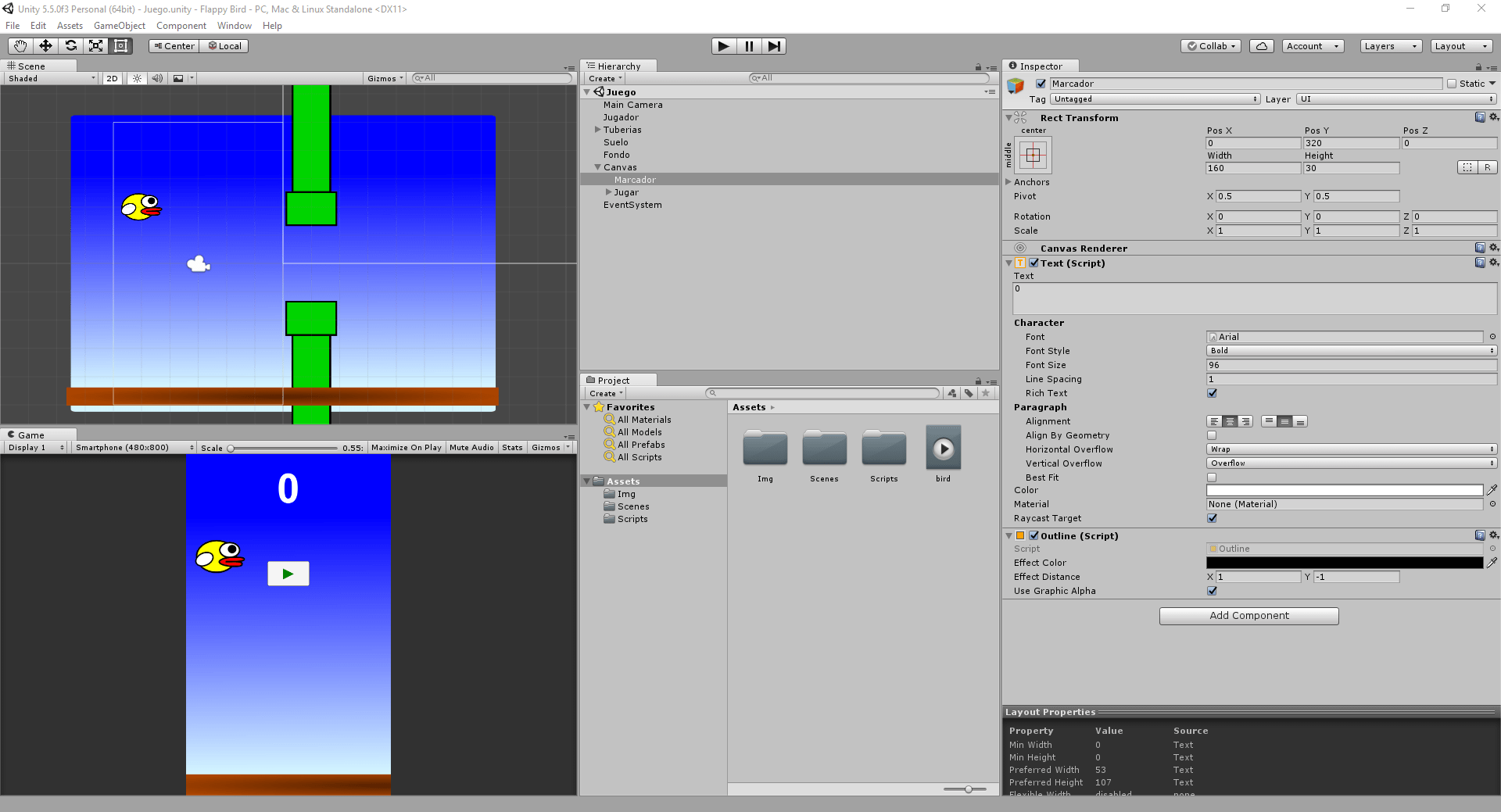 unity ui text