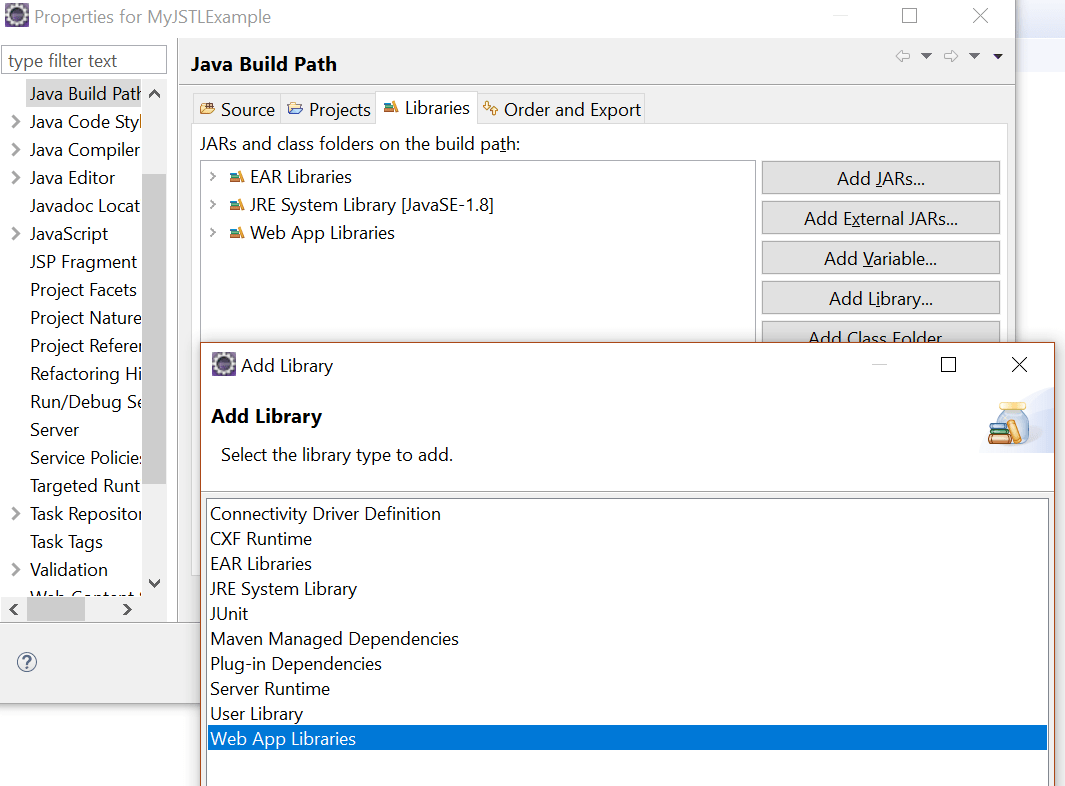eclipse Correct way to add a .jar file into /WebContent/WEBINF/lib