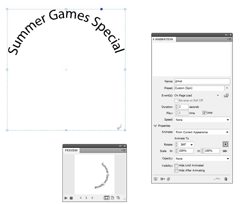typography Adobe InDesign Animation Properly rotate text on path