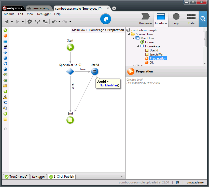 combobox Set the combo box special list value to other variable