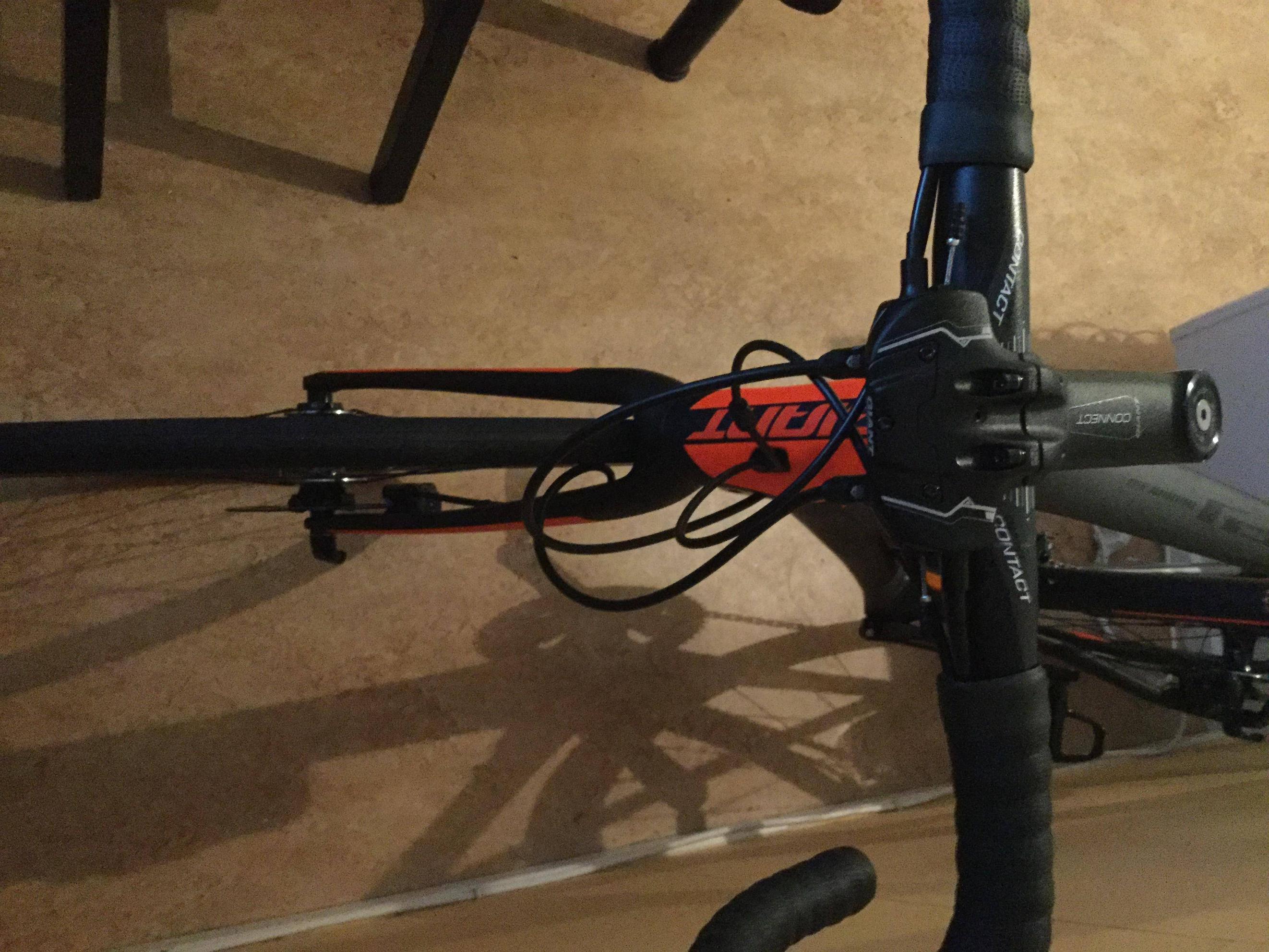 Giant Defy 2018 front brake cable routing problem Bicycles Stack Exchange