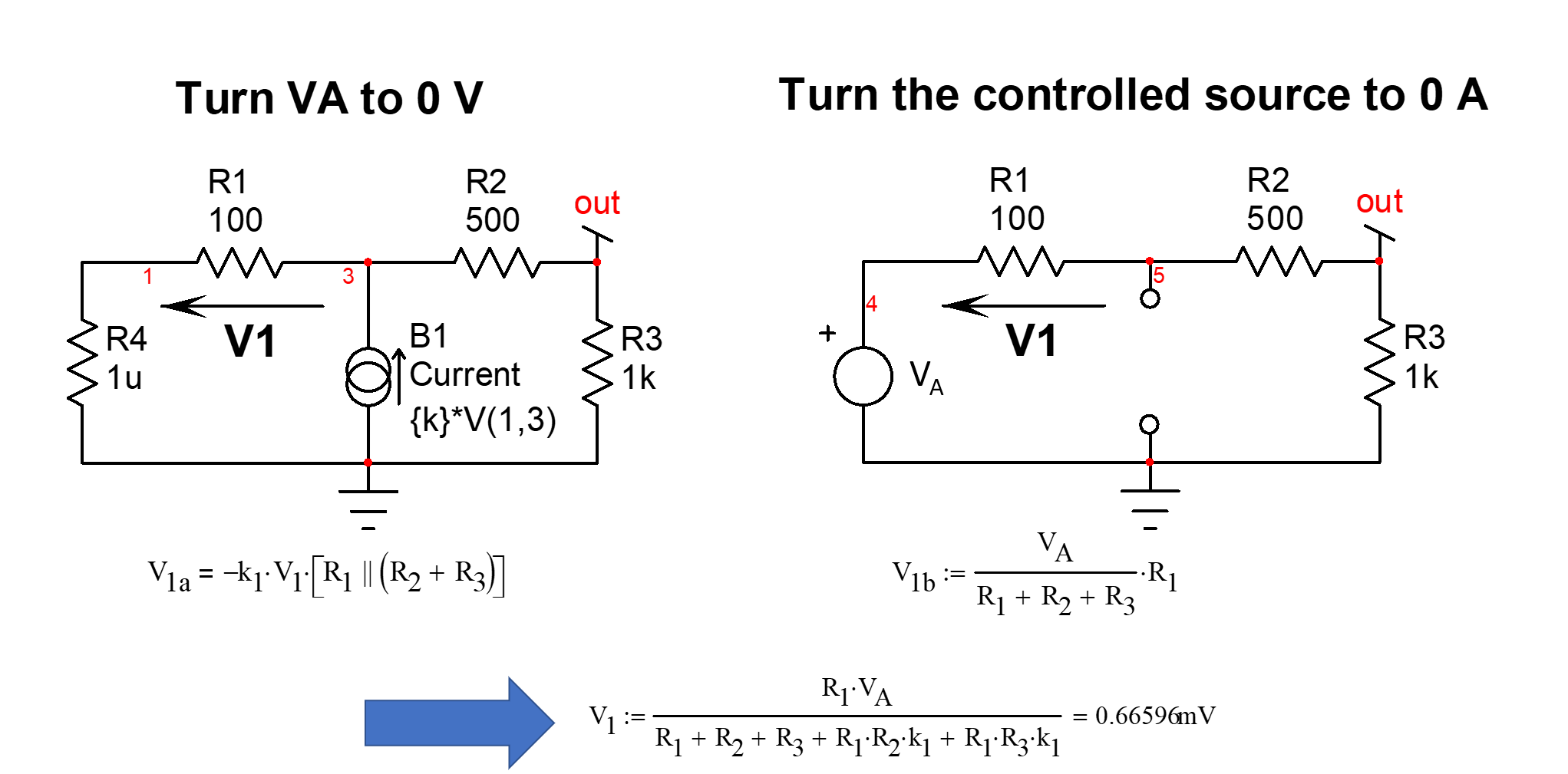 circuit analysis Thévenin with dependent source and