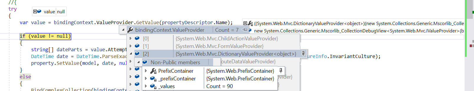 c MVC5 Custom Model Binding ValueProvider GetValue not providing values Stack Overflow
