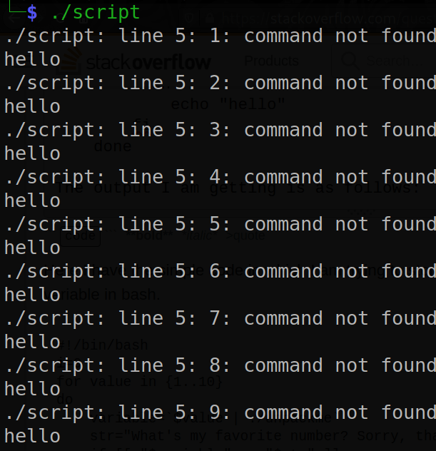 linux How to assign variable to output of the program in bash