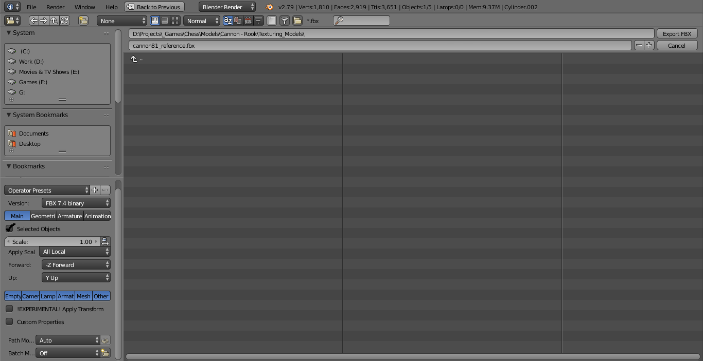 .fbx How to export multiple objects in one blender file into one FBX