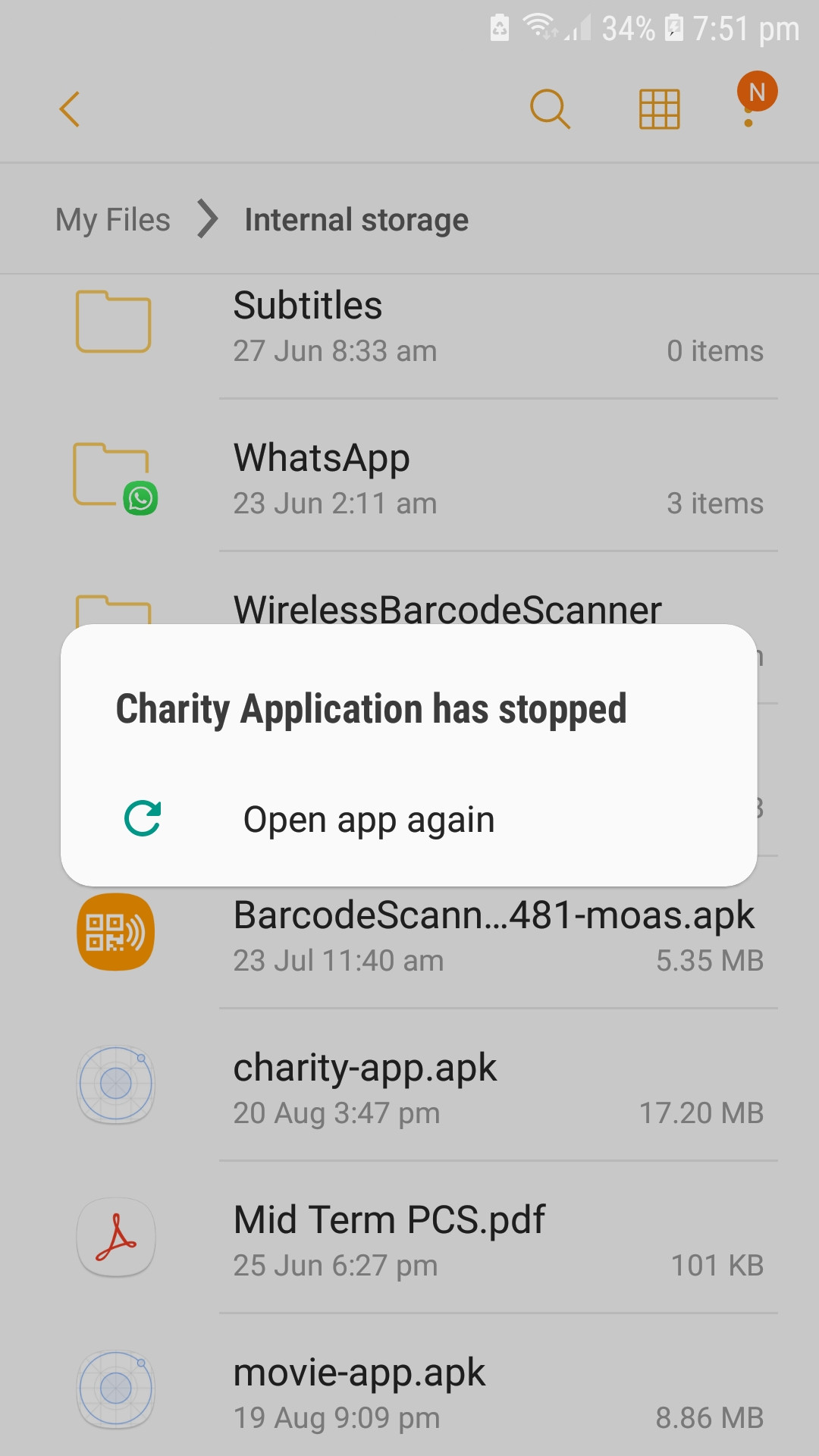 ionic framework Cordova app crashed when local