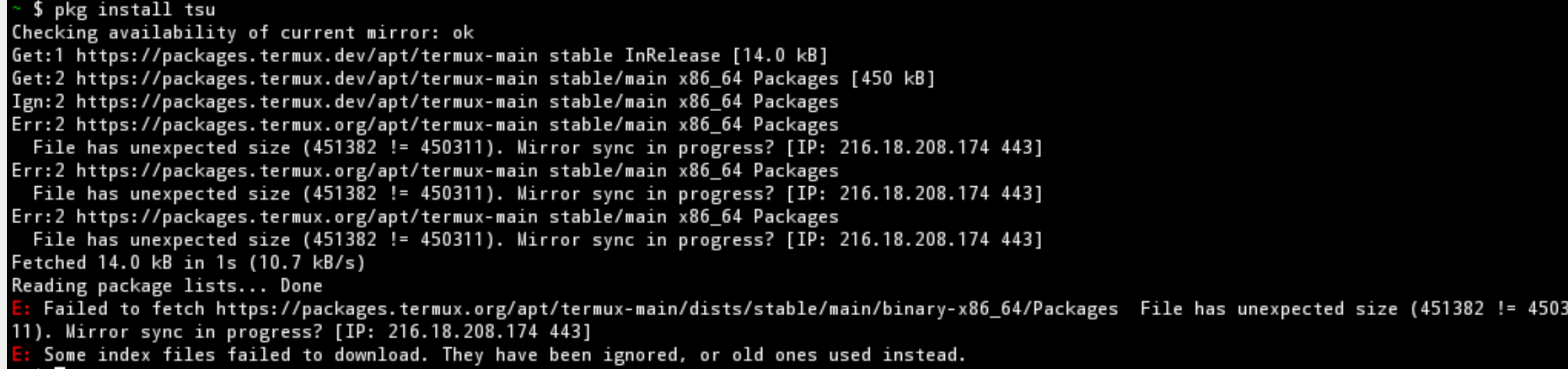 virtualbox Unable to get aptupdate and aptupgrade to work on Bliss OS using Termux Android