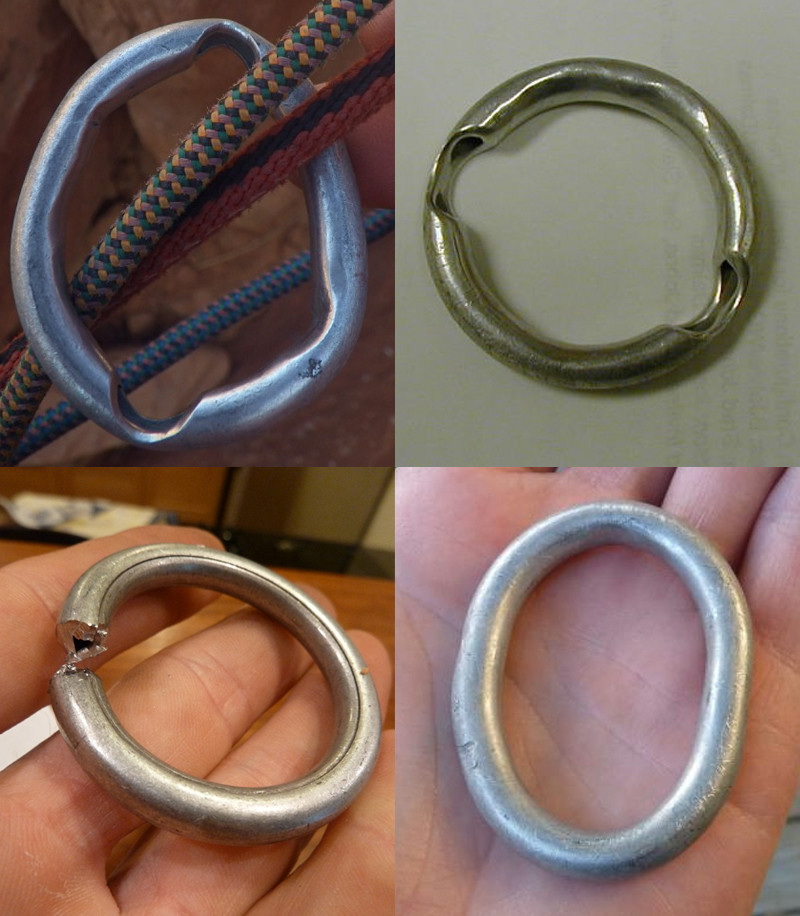 rappelling Is it ok to use rolled aluminum descending rings in