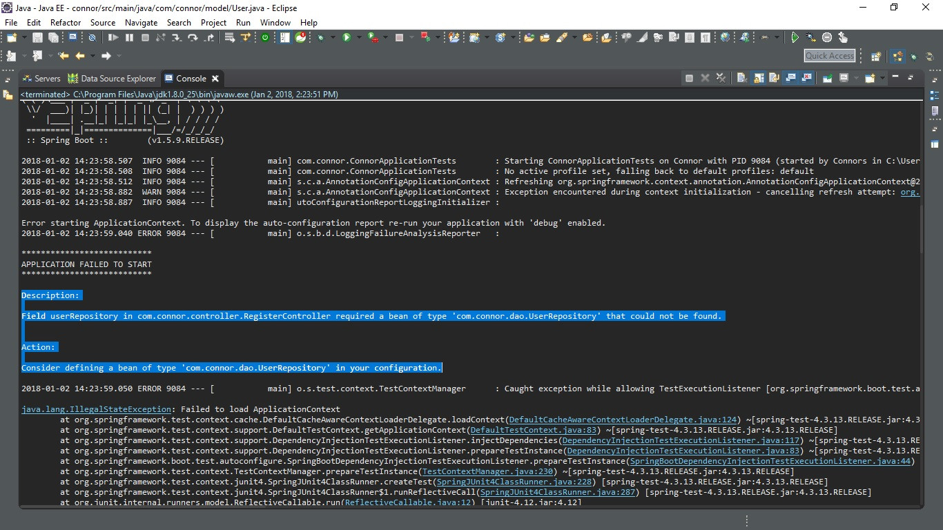 Spring Boot Bean 'Required bean of type that could not be found