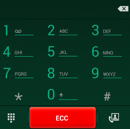 dialer What does ECC stand for in the image and how to remove it