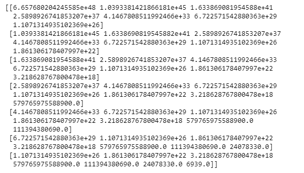 python Matrix inverse issue with numpy.linalg.inv() Stack Overflow