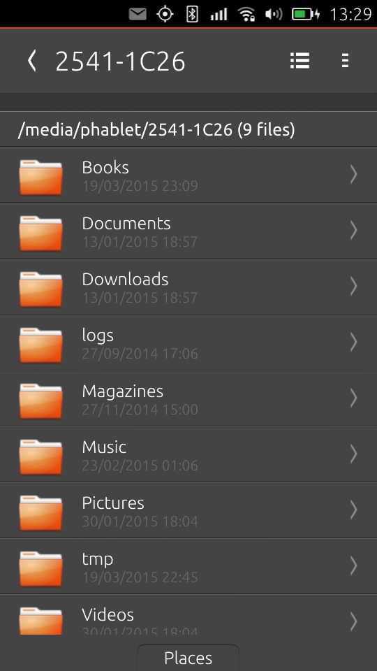 filemanager How to access SDcard within Aquaris E4.5 (Ubuntu edition
