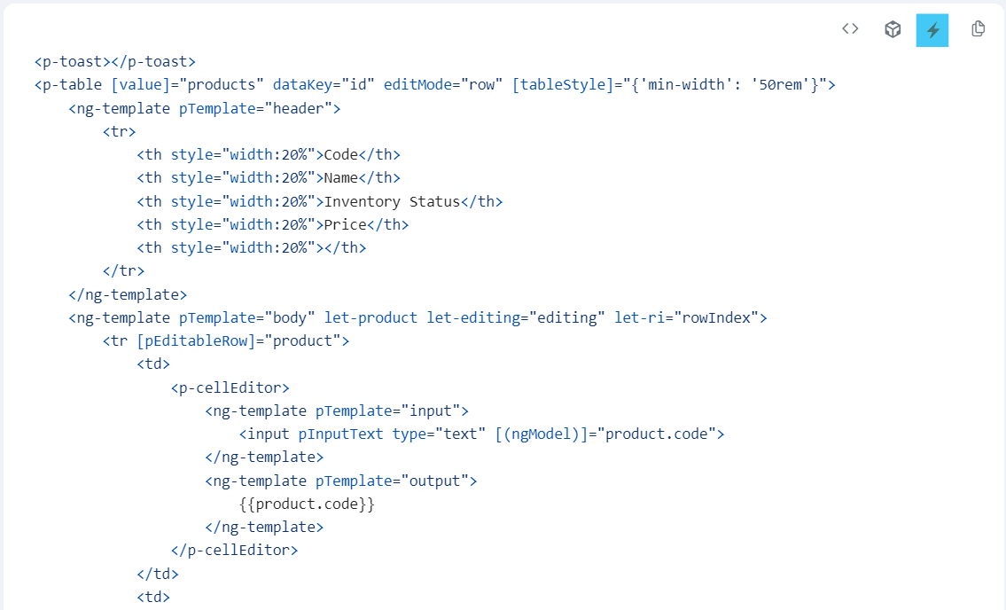 angular Why does the primeng ptable element throw an error but still