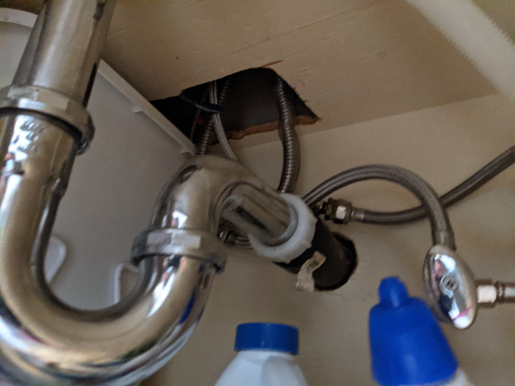 How to figure out how far back a kitchen sink goes when the underside