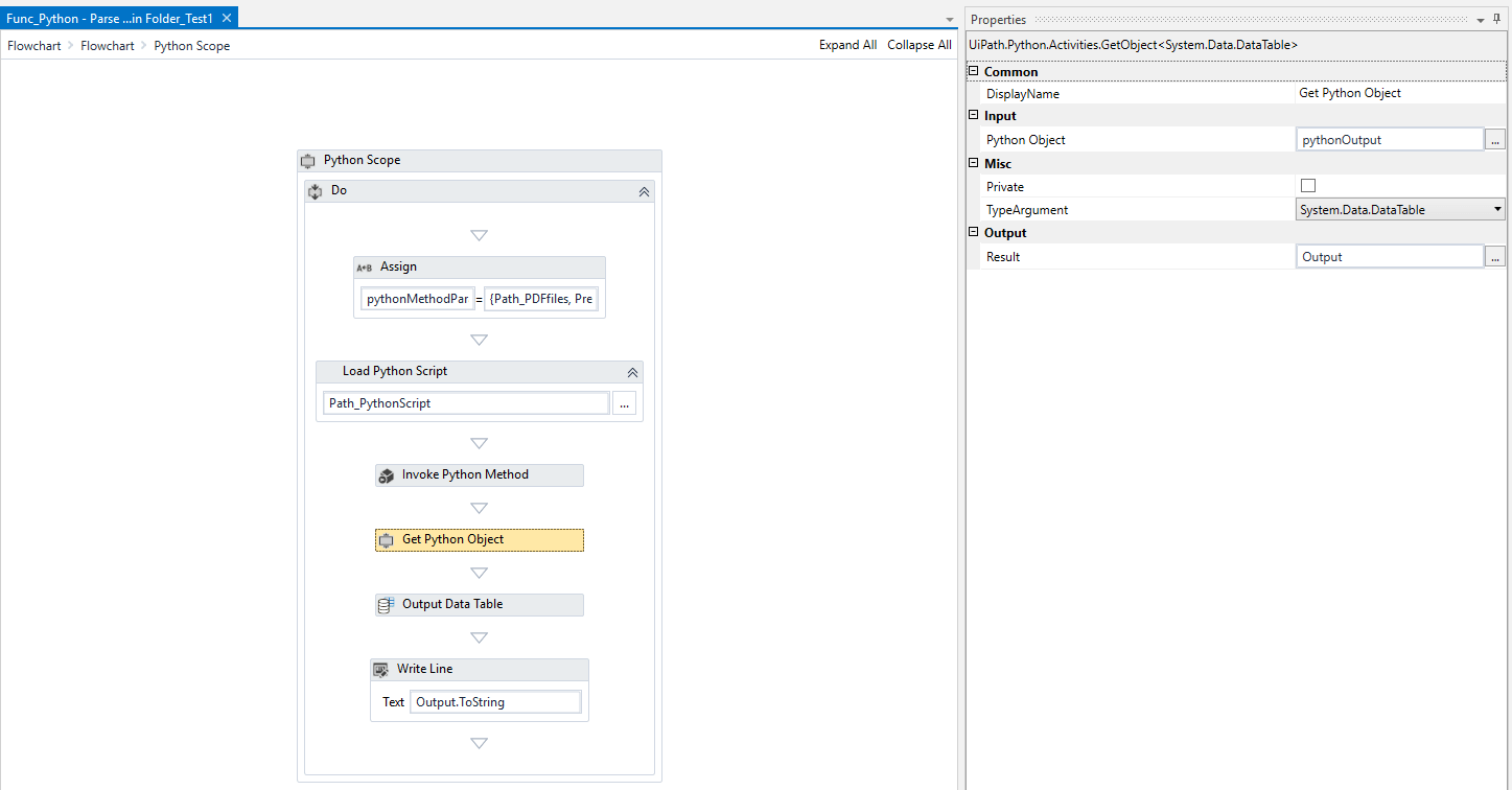 How to pass a Python DataFrame to UiPath? Stack Overflow