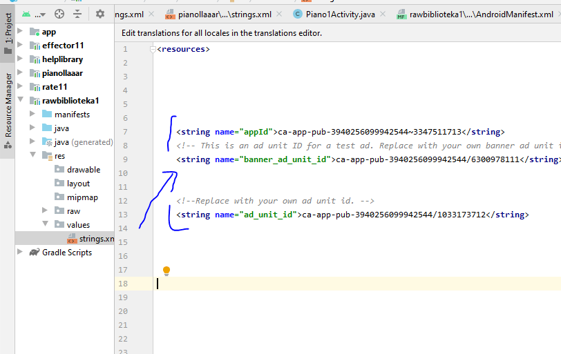 How to reference a string from another package in a library using XML