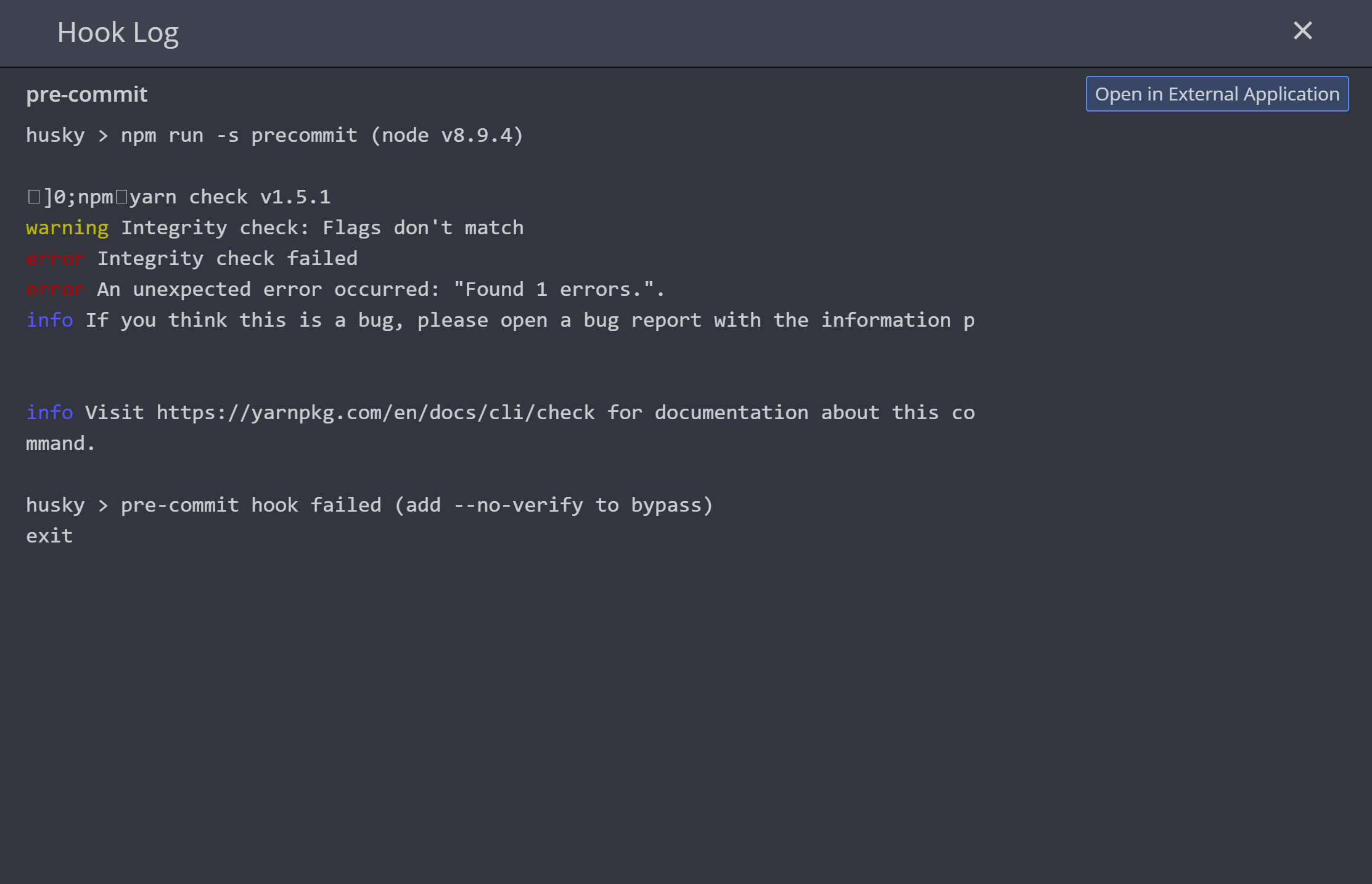 javascript GitKraken fails but works in command line