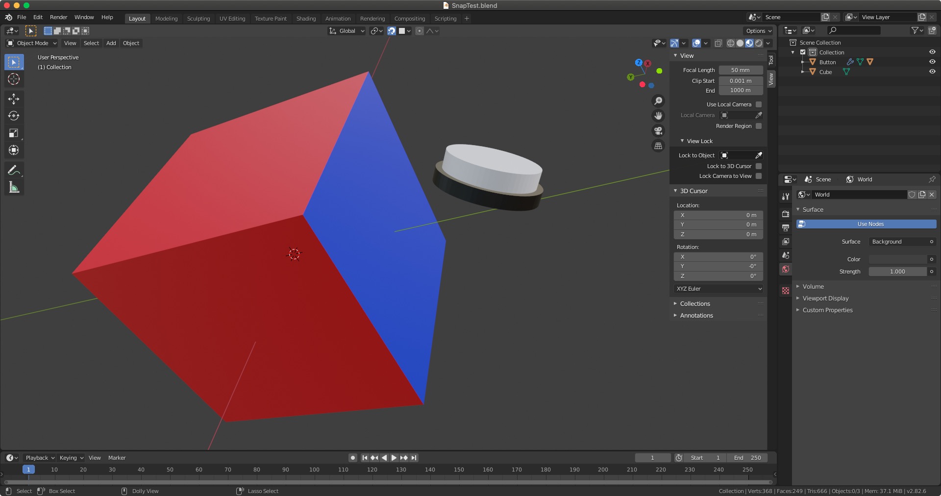snapping Snap object with assigned rotation to surface Blender