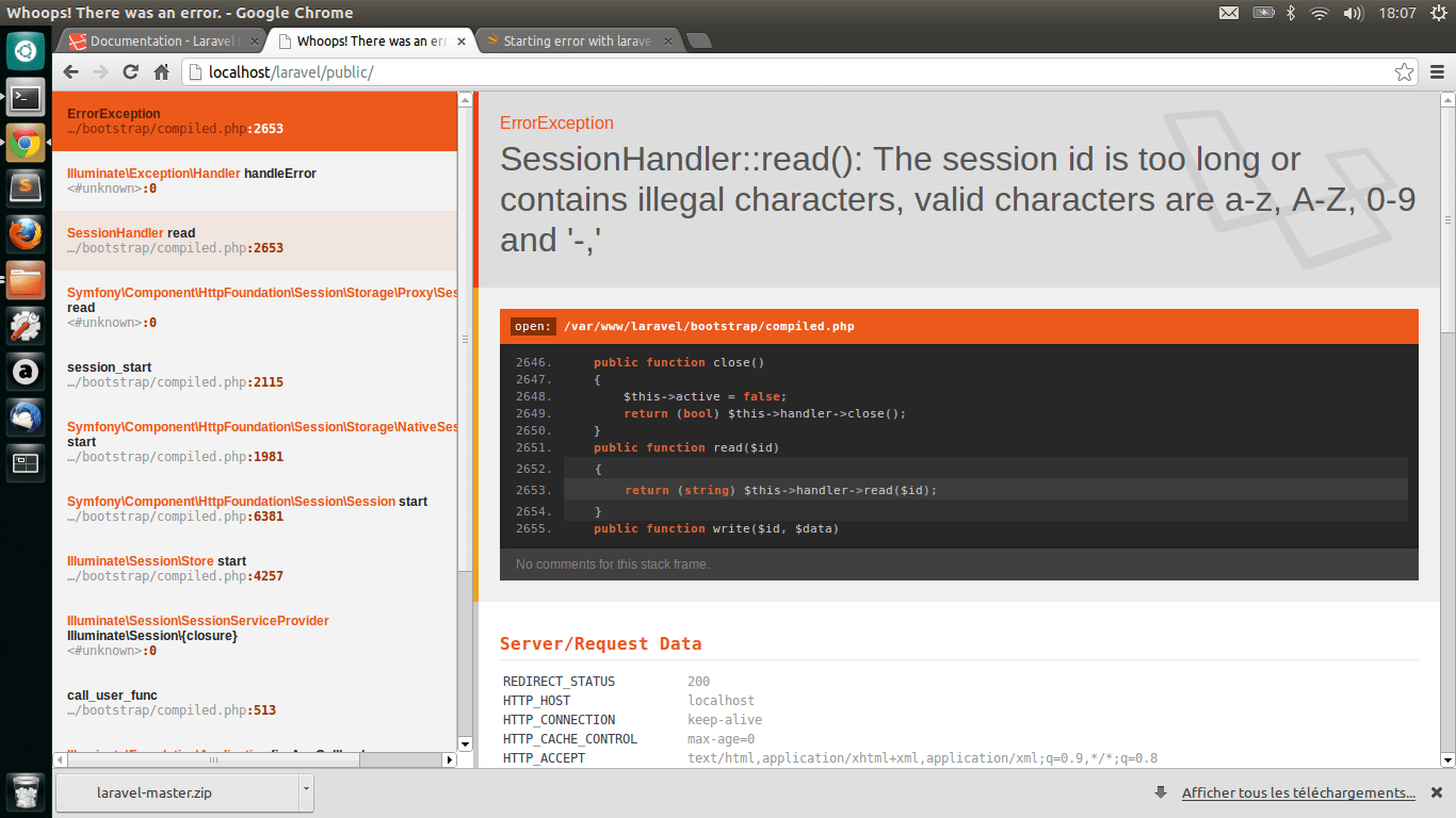 Starting error with laravel 4 Whoops! There was an error Stack Overflow