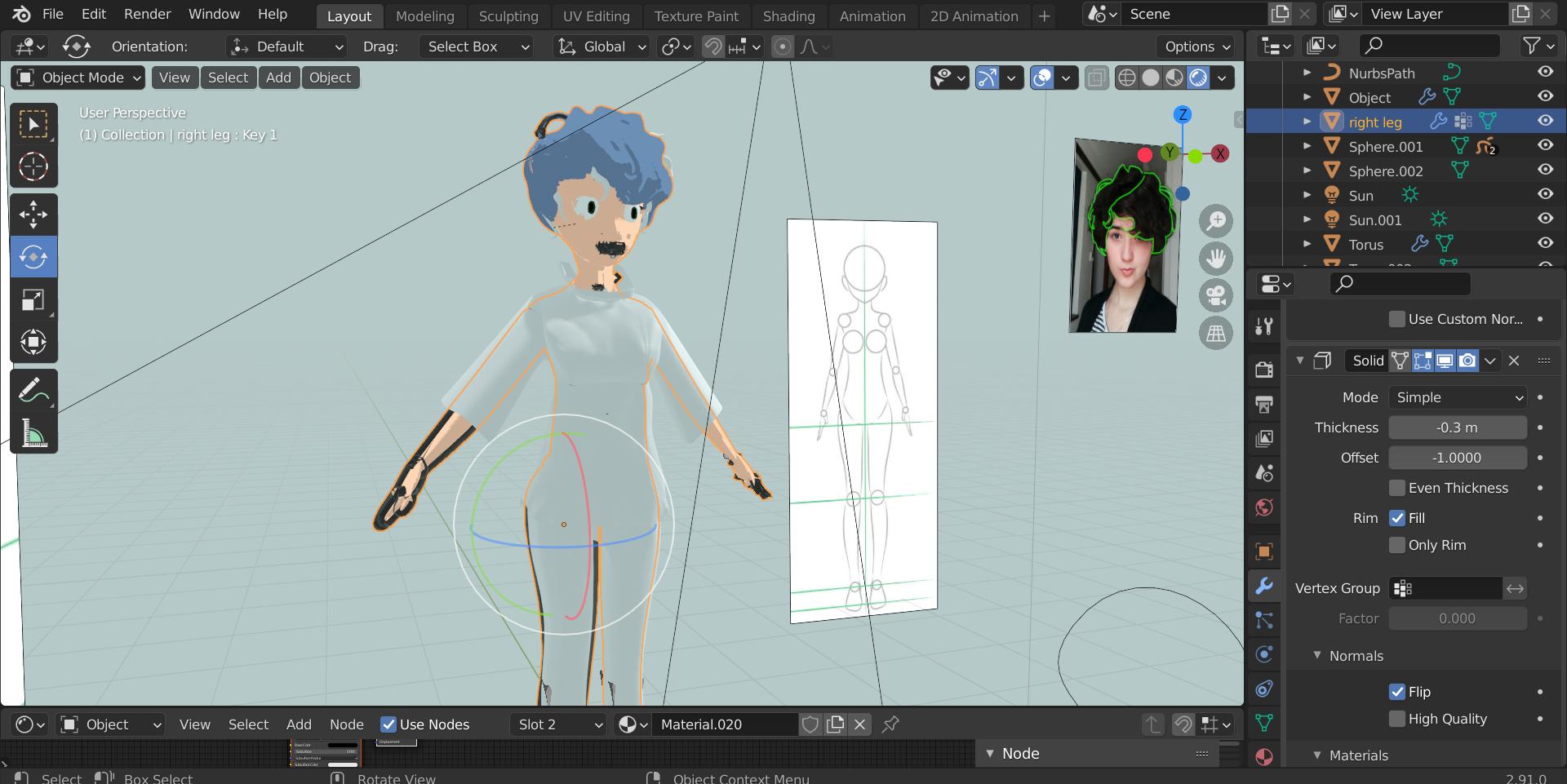 Solidify outline not working correctly Blender Stack Exchange