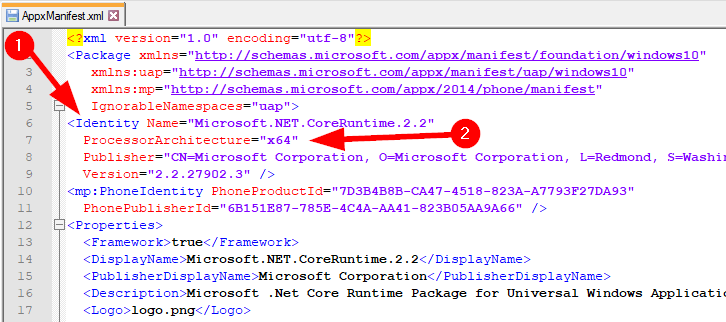 Identify package name of an appx file