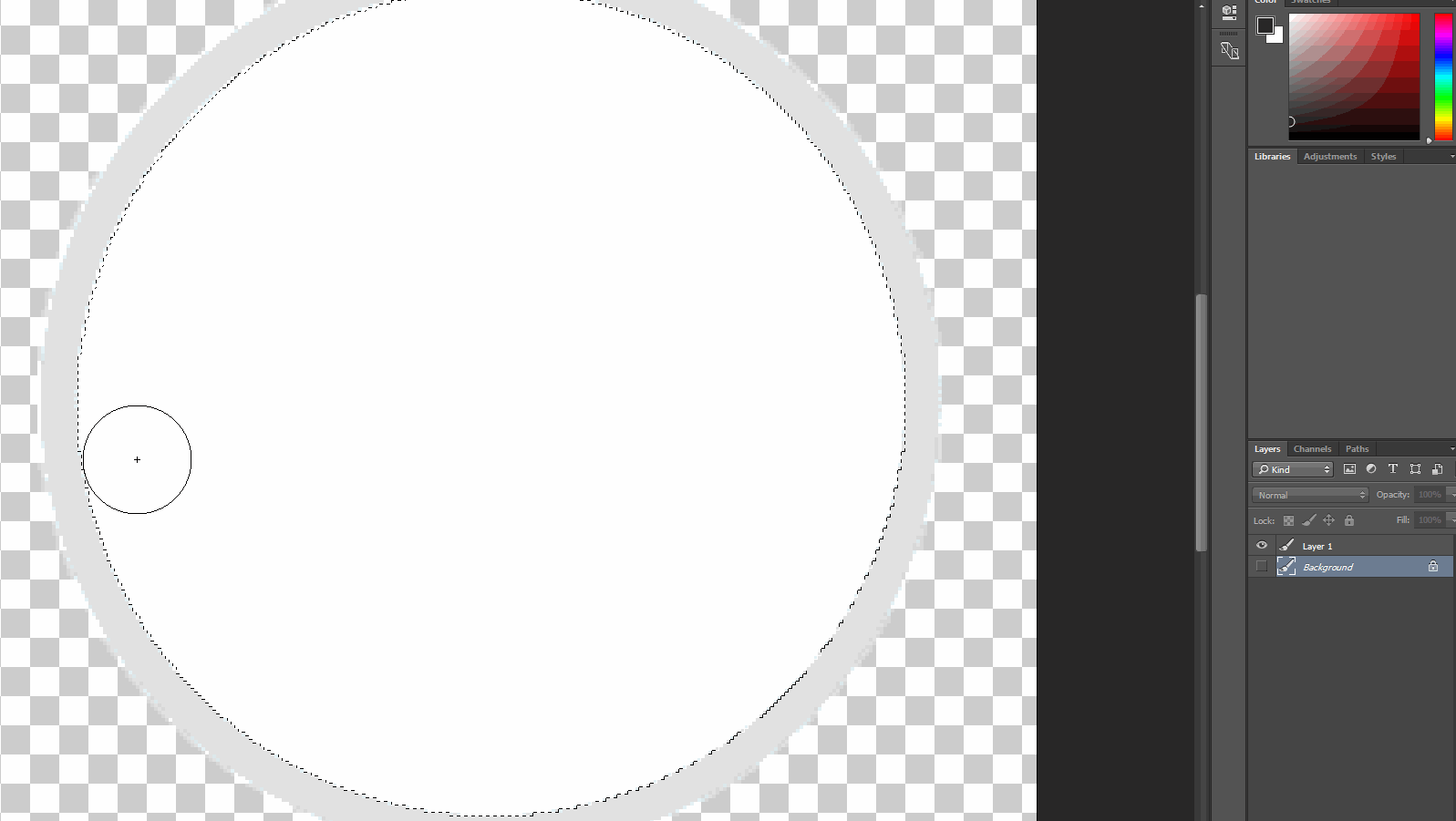 adobe Trying to punch a hole in the white