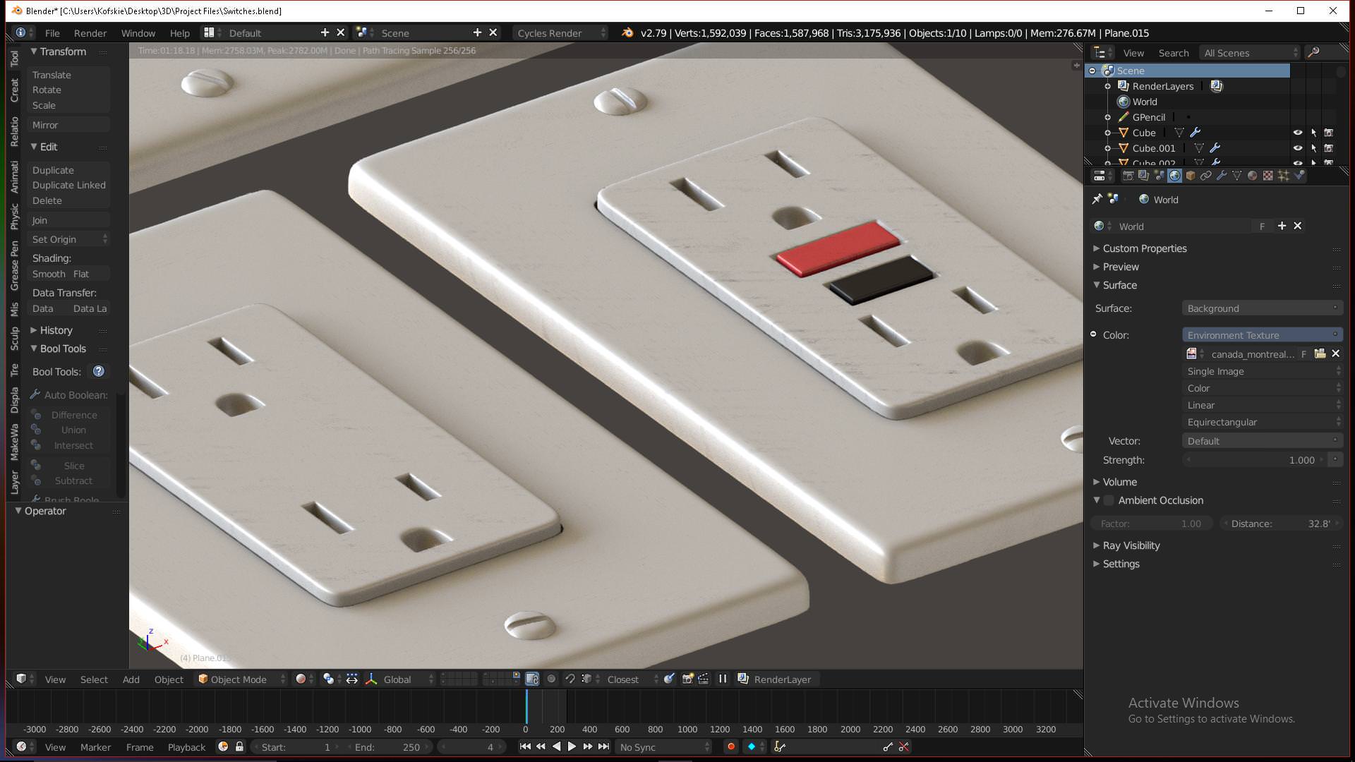 modeling Black streaky artifacts in cycles renders Blender Stack