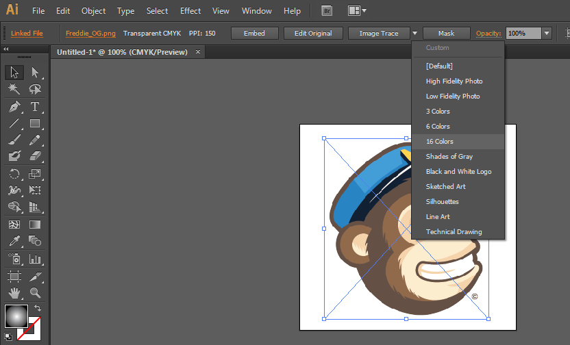 logo Where is the Live Trace function in Adobe Illustrator CC